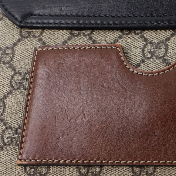 Gucci Padlock Shoulder Bag GG Coated Canvas and Leather Small Black, Brown - Picture 8 of 9